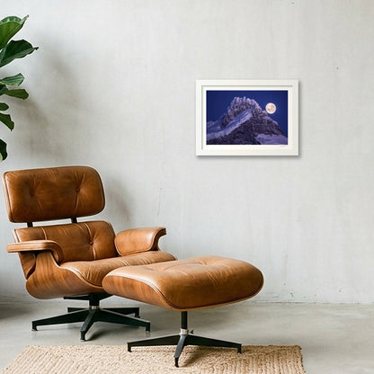 5 - Ice moon_40x60 — A4 (30×21cm, 12×8") White Frame