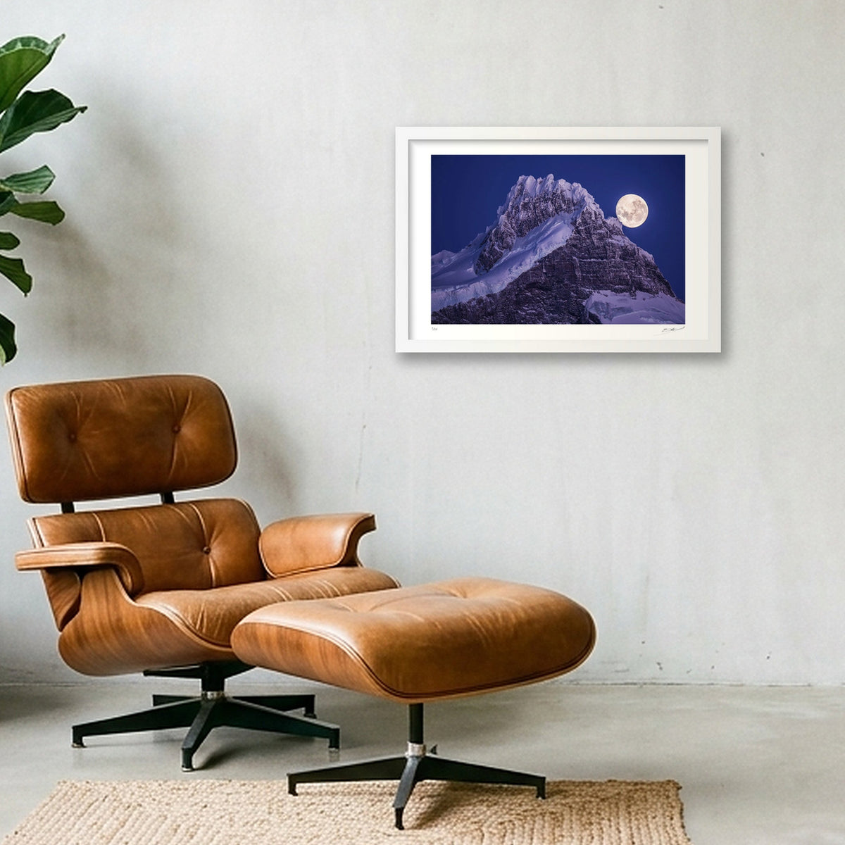 5 - Ice moon_40x60 — 45×30cm, 18×12" White Frame