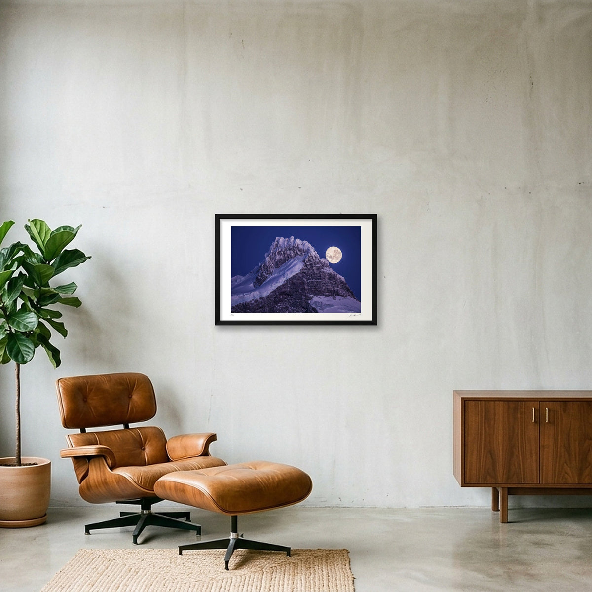 5 - Ice moon_40x60 — 60×40cm, 24×16" Black Frame