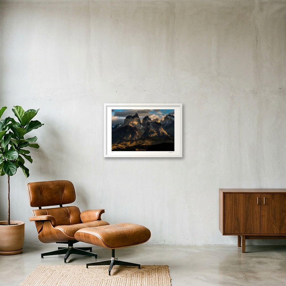 7 - The mighty Cuernos_20-40x60 — 60×40cm, 24×16" White Frame