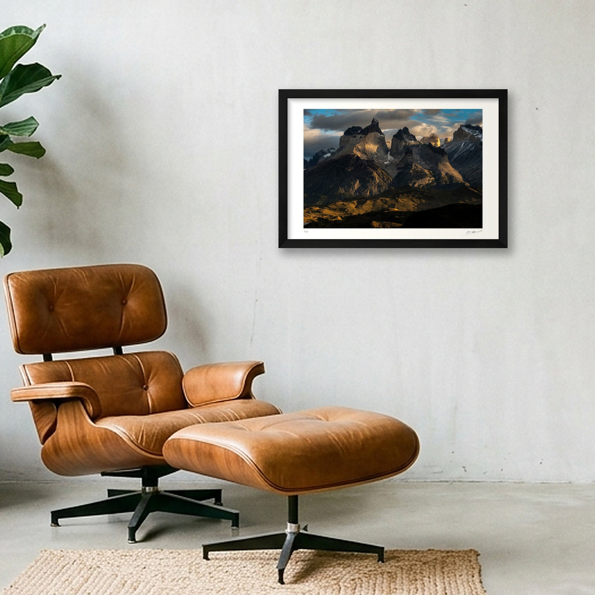 7 - The mighty Cuernos_20-40x60 — 45×30cm, 18×12" Black Frame